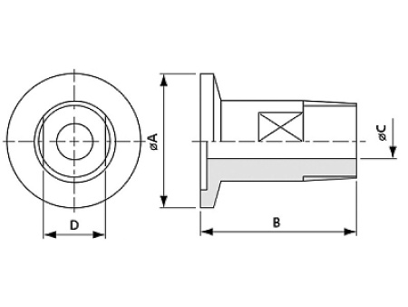 Адаптер KF50 на внешнюю резьбу 1 / 2 PT